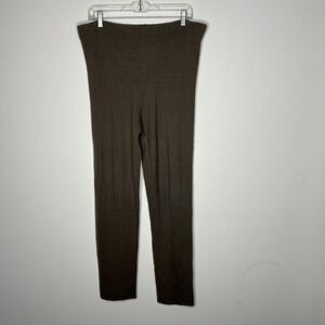 Donna Karan New York Leggings Womens Large Taupe Cashmere Blend Stretch‎ Pants